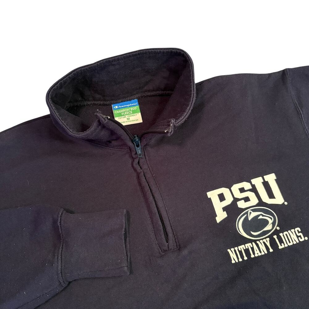 Champion Eco Fleece Penn State University Quarter Zip Pullover‎ Sz Medium